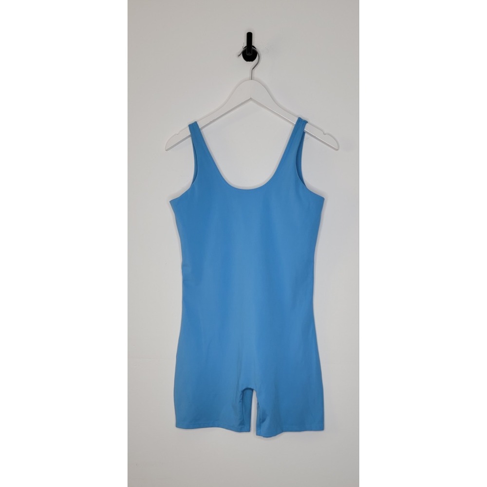 Girlfriend Collective Blue "Monarch" Bike Unitard One Piece Women's Size XL